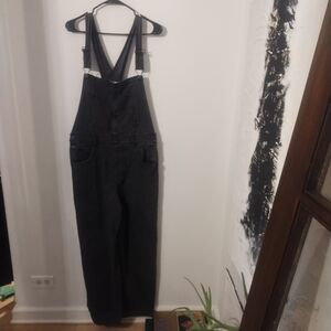 We The Free Women's Dark Denim Overalls Size Large